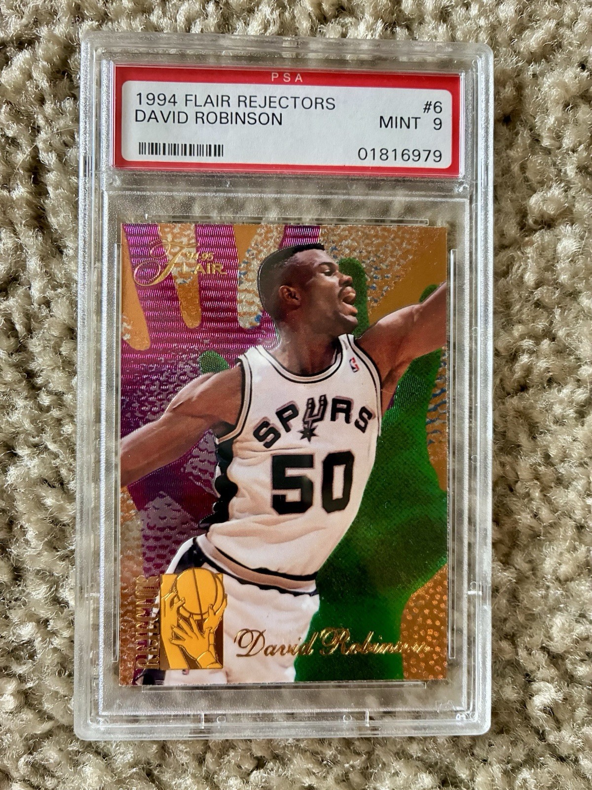 1994-95 Flair Rejectors #6 DAVID ROBINSON PSA 9 Mint - San Antonio Spurs HOF