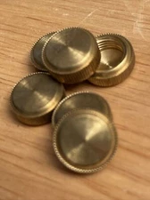 SOLID BRASS 1/8 IPS Knurled Lamp Finial ~ Bracket Cap ~ { LOT of 12 } ~unf Brass