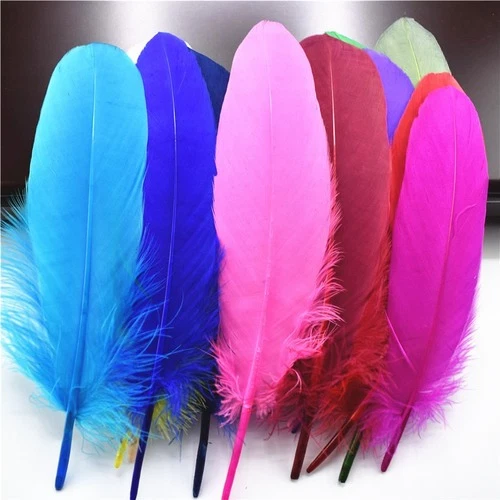 Wholesale Hard Pole Natural Goose Feathers Crafts Plumes 5-7inch/13-18cm Feather - Image 2 of 4