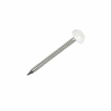 UPVC NAILS WHITE HEAD A4 STAINLESS STEEL SHANK 30,40 OR 50mm Choice