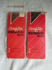 Women's Hosiery Lot of 2 Vintage Knee Hi's Cinnamon Brown Size 8-1/2-11 NewPkg