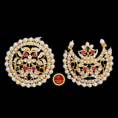 Kemp temple Surya Chandra Indian Jewelry White Sun Moon