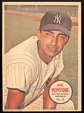 1968 TOPPS OPC O PEE CHEE CANADA PINUPS POSTER 22 JOE PEPITONE VG-EX N Y YANKEES