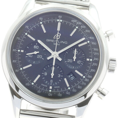 BREITLING Transocean AB0152 Chronograph Date black Dial Automatic Men's_880537