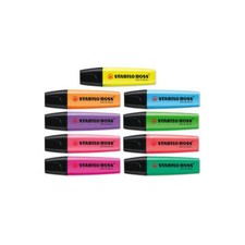 SET 5 EVIDENZIATORI  STABILO BOSS FLUO - COLORI ASSORTITI