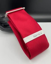 PERRY ELLIS Portfolio Men's 100% Polyester Tie ~ Red ~ Textured!