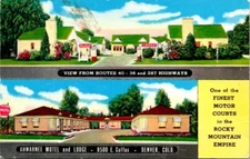 Vintage Postcard Ahwahnee Motel & Lodge Wolf Brothers Denver Colorado CO   20160