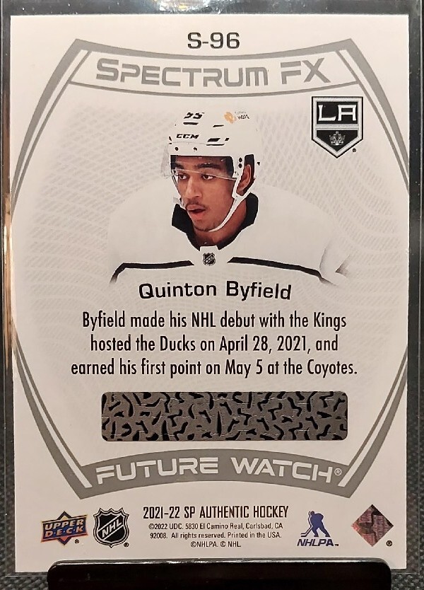 ✓ 2021 SP Authentic Spectrum FX Future Watch Tier 3 Quinton