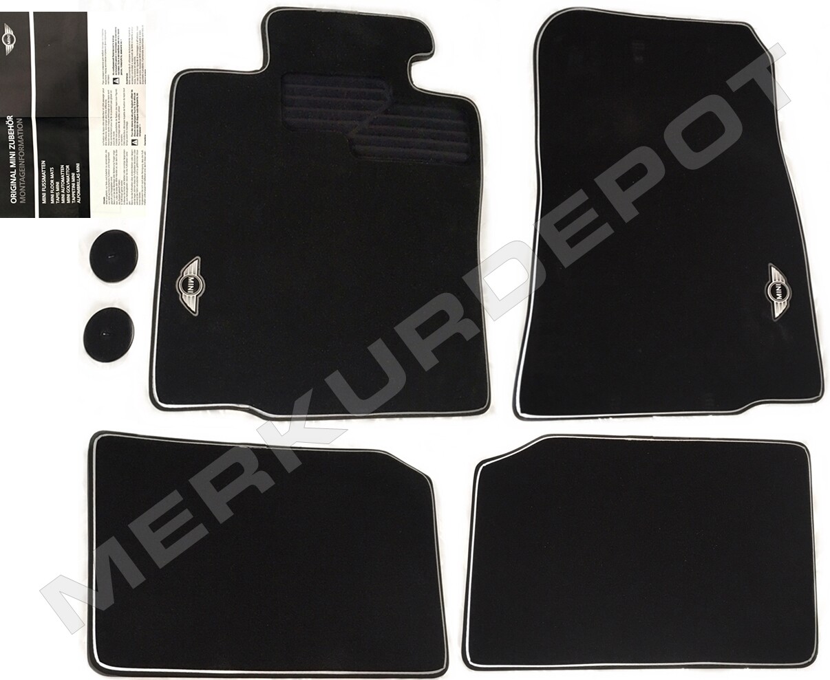 NEW Genuine OEM Mini Cooper Countryman Black Factory Floor Mats Set 4