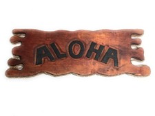 Aloha Sign Driftwood 20" - Distress Tiki Bar Decor bds1201350b