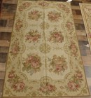 3'x5' French Aubusson DESIGN hand knotted wool Needlepoint area rug