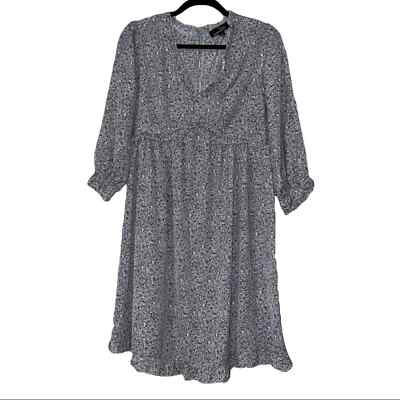 Suzanne Betro women s small ruffle trim v-neck empire dress floral print NWT