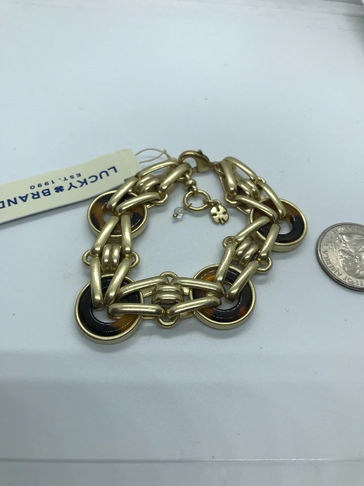 $39 Lucky Brand tortoise look link bracelet LB4AA - Image 2 of 4