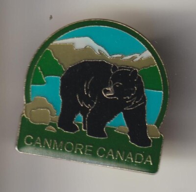 Canmore Alberta Metal Pin Pinback-Very Good-FREE SHIPPING