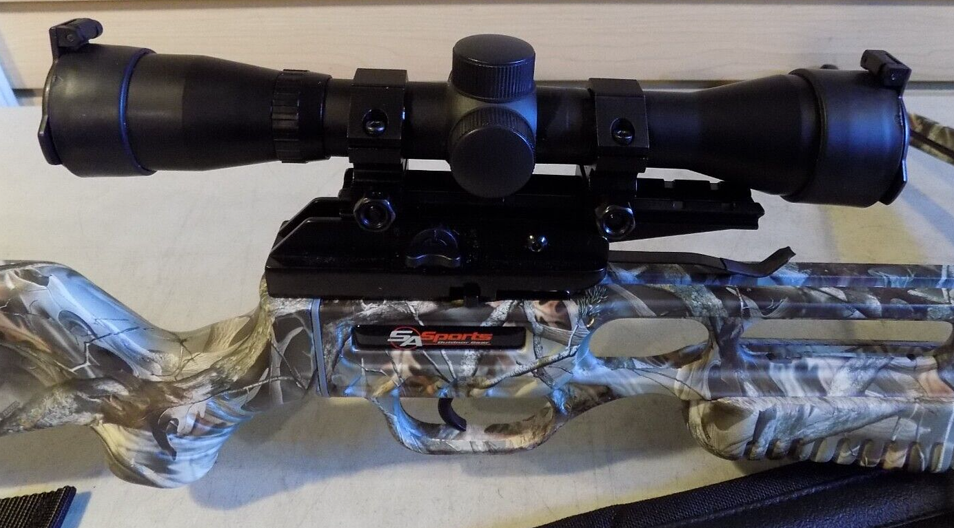 SA Sports Fever Camo Crossbow With Arrows & Plano Pillarlock Hardshell