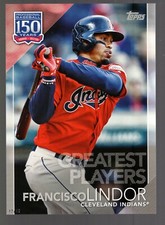 2019 TOPPS GREATEST PLAYERS FRANCISCO LINDOR 5X7 JUMBO CARD #12/49 JERSEY NUMBER