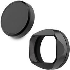 Haoge Metal Lens Hood with Cap for Fuji X100VI X100V X100F X100T X100S Black
