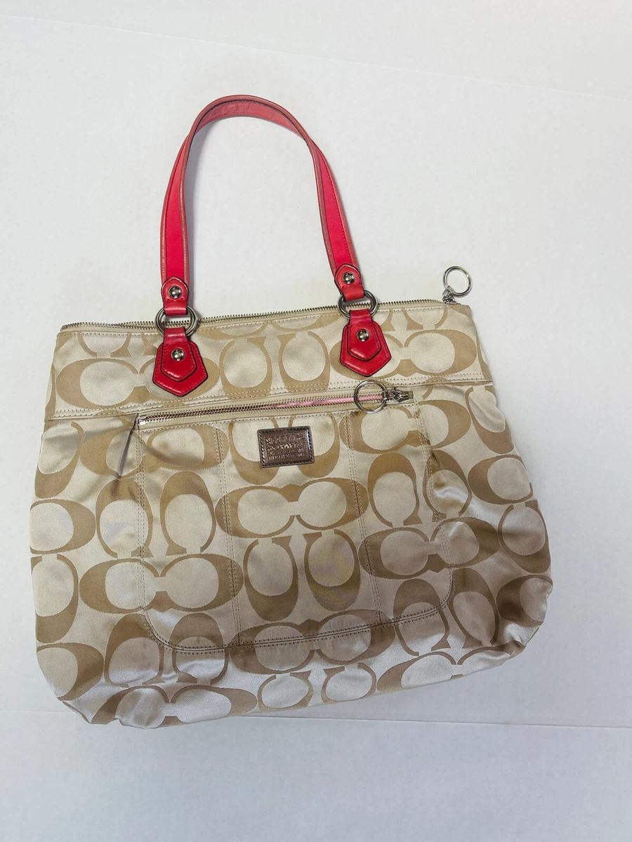 COACH #18351 POPPY SIGNATURE SATEEN GLAM TOTE