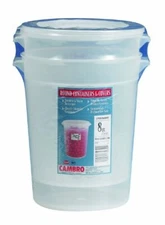 Cambro RFS8PPSW2190 8-Quart Round Food-Storage Container with Lid, Set of 2