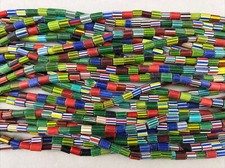 900 PCS CHEVRON MULTI-COLOR TUBE GLASS BEADS JEWELRY CRAFT MAKING
