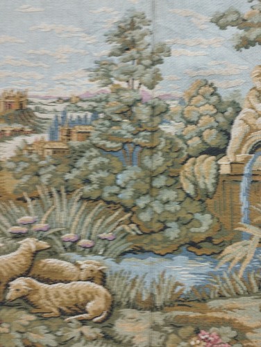 Vintage Französische Paare Schöne Szene Wohndeko Wandbehang Wandteppich 153x68 cm - Bild 12 von 16