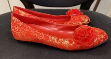 womens wedding party red shoes Dragon and Phoenix size 37