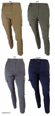 M/&S Ladies Womans Cargo cambat Trousers Skinny Slim 6 8 10 12 14 16 18 20 22 24