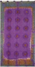 Om Tie Dye Tab Top Curtain-Door Panel-Purple by India Arts