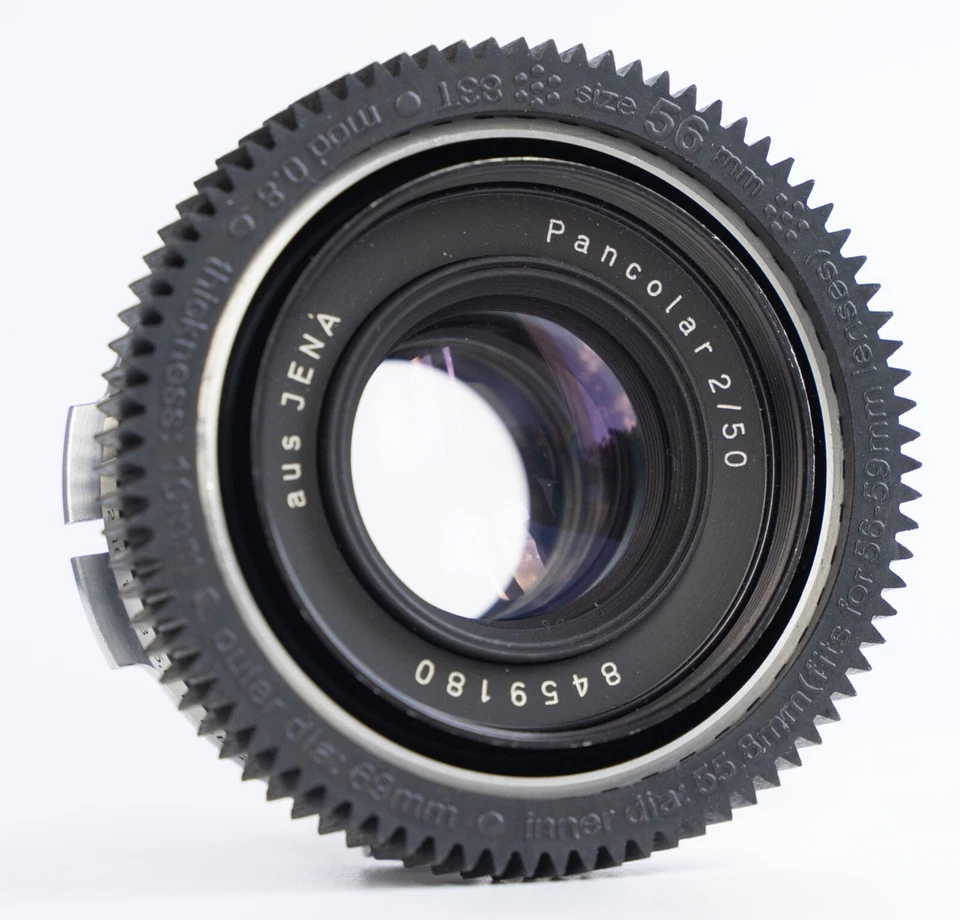 Carl Zeiss Pancolar f/2 50 mm Zebra PL-MOUNT LENTE ARRIFLEX ARRI Rojo Uno 35 mm Foto 3 de 4