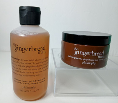 New Philosophy Gingerbread Man 3-in-1 Shampoo Shower Gel Bath & Body Souffle
