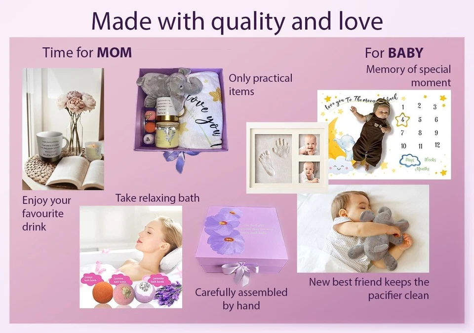 CAJA REGALO BABY SHOWER REGALO RECIÉN NACIDO Para 0-12 Meses PARA MAMÁ NIÑOS Y NIÑAS LIMITADA Foto 2 de 4