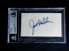 JOHN MADDEN SIGNED BECKETT CERTIFIED AUTHENTIC AUTOGRAPHED INDEX CARD AUTO HOF .