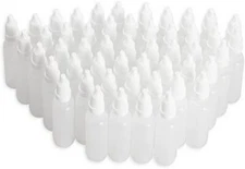 50 Pcs 30ml Empty Plastic Dropper Bottles for Light Oils Paint Essence Eye Drops