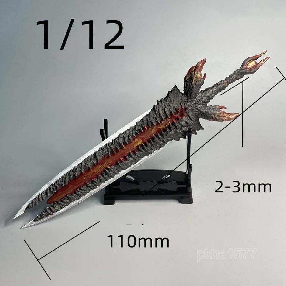 Hand-painted 1/12 Devil Sword Dante Open Close Blade Weapon Model For 6 ...
