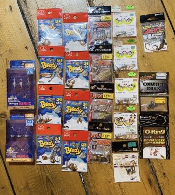 Fishing jig heards and soft lure hooks lot Job All New