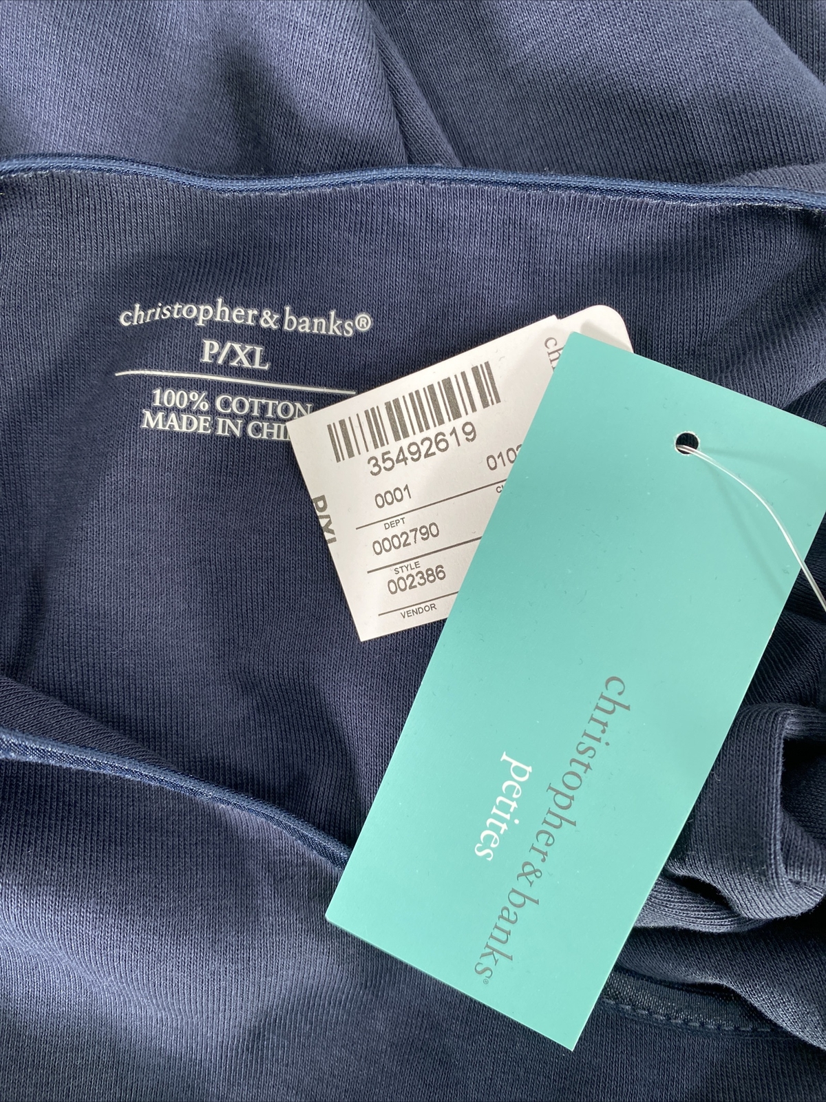 NEW Christopher and Banks Women's Blue Sleeveless Tank Top XL Petite