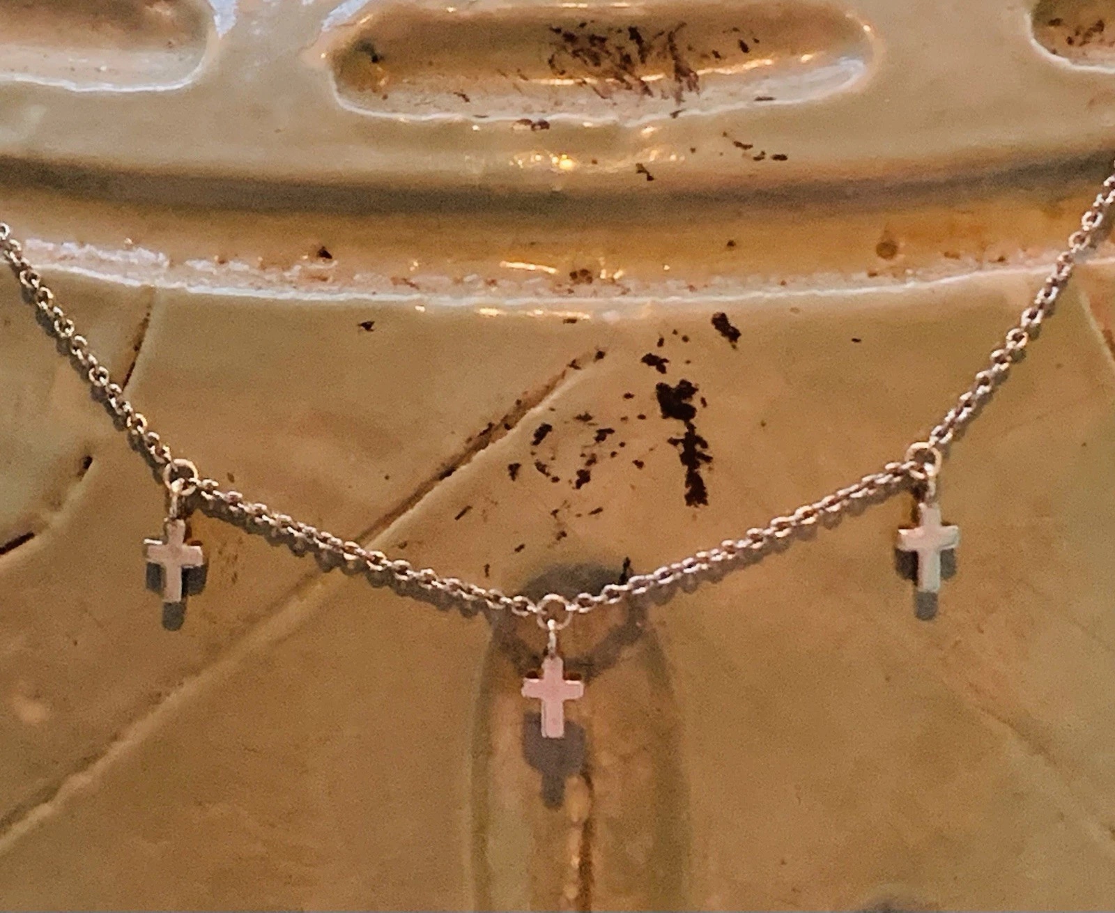 Retired James Avery Trinity Cross Necklace 18 Inches & Sterling Silver