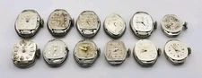 Vintage Lot Of 12 Elgin Mechanical Wrist Watch Movements For Parts Or Repair