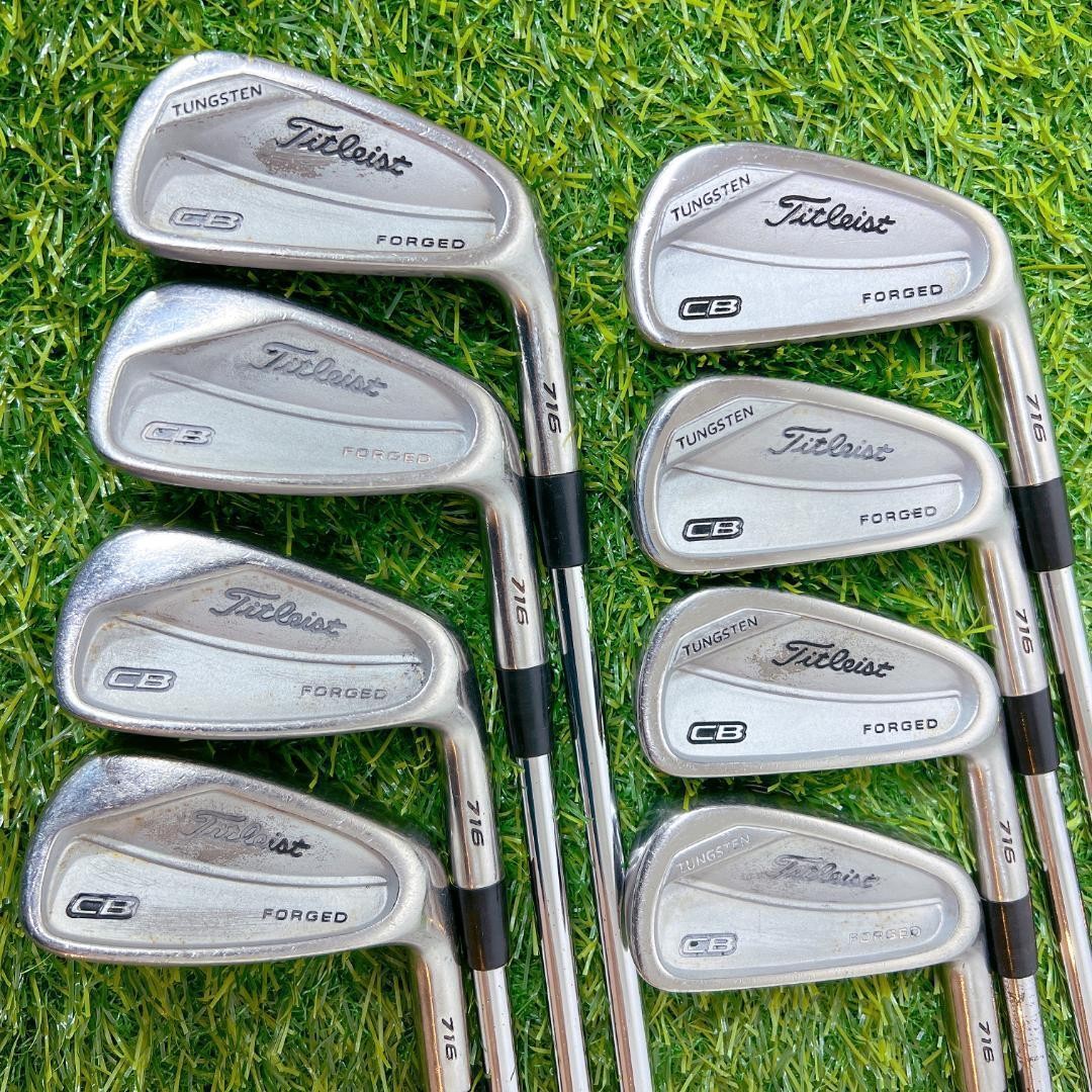 Titleist CB716 FORGED Iron Set 3-9+Pw Dynamic Gold R300 8pcs RH Golf Clubs Used