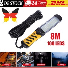 100 LED Stablampe für KFZ Arbeitsleuchte Werkstattlampe Handlampe mit Magnet DHL