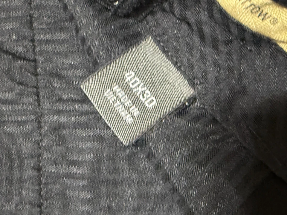 Pantalones Croft & Barrow, para hombre talla 40x30, negros, pantalones de vestir frente plano 42" de largo Foto 4 de 4