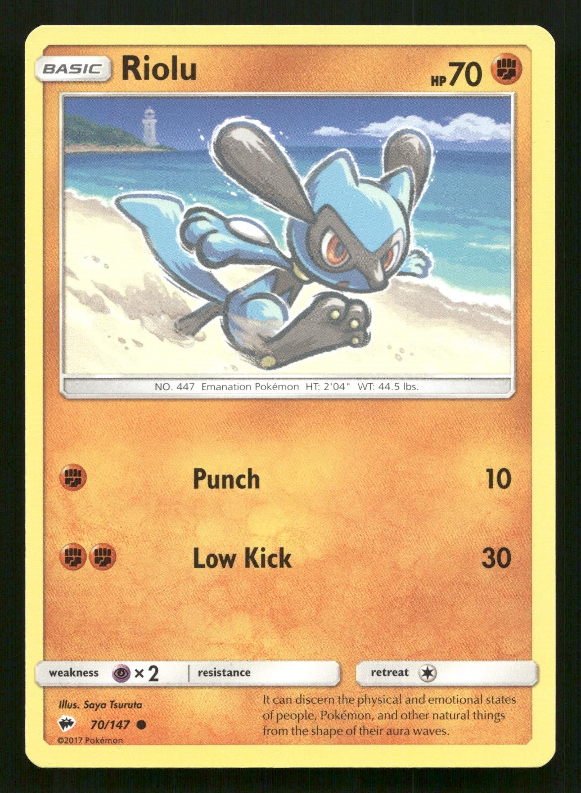 Riolu 70/147 Burning Shadows Common Lightly Played