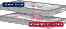 3-Inch High Under Bed Storage Containers, Low Profile Underbed Bins, NO RIGID ST
