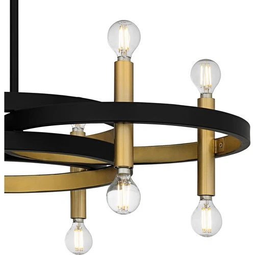 Matte Black  Chandelier from the Winsland Collection - Picture 5 of 6