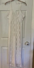 Val Mode Nightgown Vtg Lingerie Floral Lace Bridal Fairy Sz M Made In USA