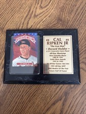 1992 Cal Ripken Jr Donruss Gallery Of Stars  Baseball Card In Framed Plaque