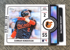 Gunnar Henderson 2026 Topps Series 1 Big Ticket Player Insert SP Orioles #BTP-4