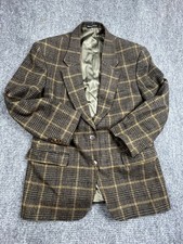 Vintage Woolrich Tweed Wool Sport Coat Men's Medium Brown Classic Academia EUC