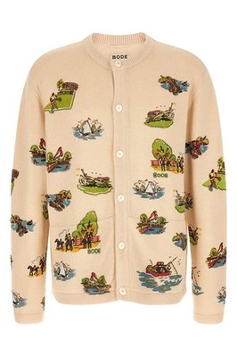 BODE Beige Beaded Camp Cardigan New & Authentic