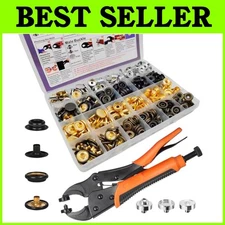 Heavy Duty Snap Fasteners Kit - 100 Sets